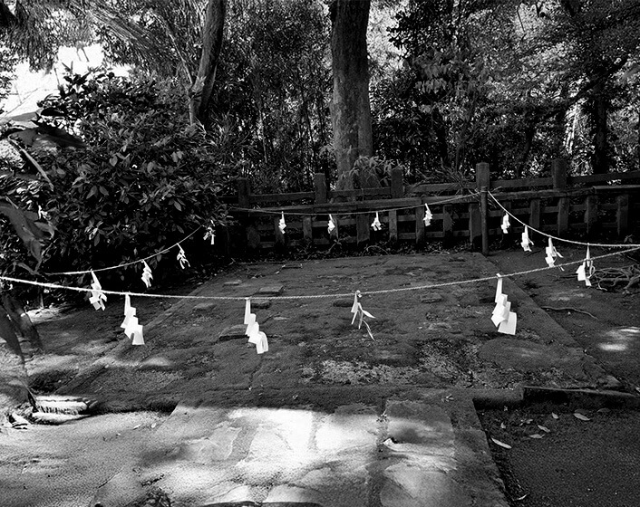 斎場を御幣で囲った空間